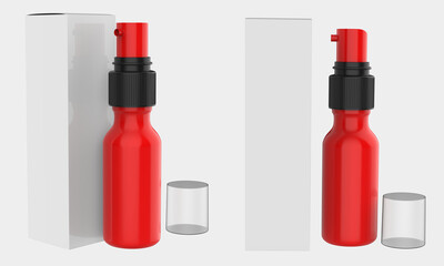 Cosmetic Bottle with Pump Mockup Isolated On WHite Background. 3d illustration