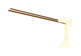 箸で餅を掴むイラストB　左