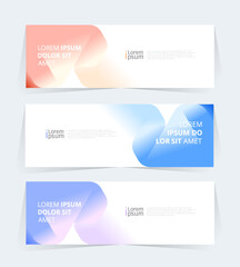 Geometric banner design with Vector presentation template.