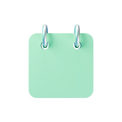 3d icon calendar isolated from transparent background 