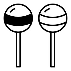 Candy lollipop icon. Simple sweet dessert food vector illustration.