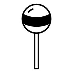 Candy lollipop icon. Simple sweet dessert food vector illustration.