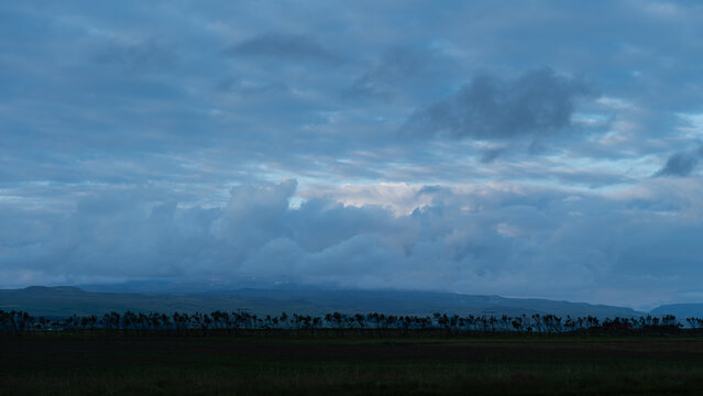 clouds over the mountains
