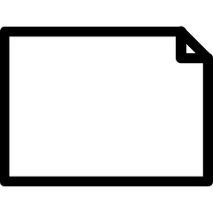 Lonk Blank File Icon Outline Style. Simple Document Symbol Vector Illustration.