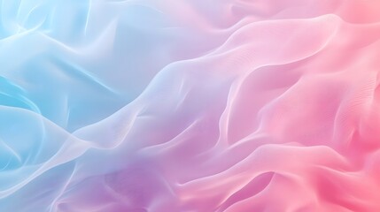 Obraz premium Soft regular and symmetrical background with soft wave pattern, transitioning from pastel pink to light blue,