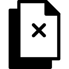 Obraz premium Documents X Simple Solid Icon