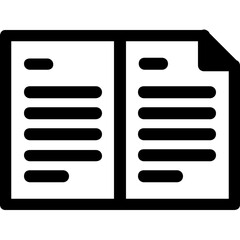 Obraz premium Pages Simple Solid Icon