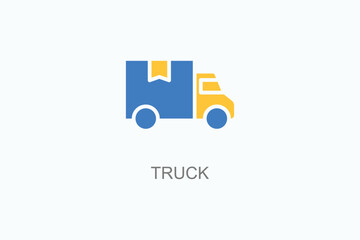 Truck Vector Icon Or Logo Illustration
