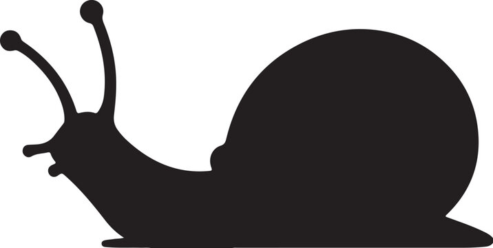 recommend clip art: Snail silhouette design vector art illustration