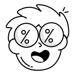 Special offer icon in drawing style 

