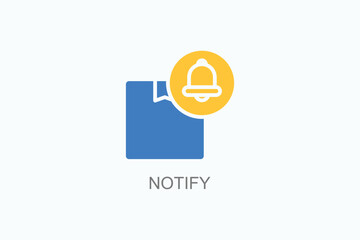 Notify Vector Icon Or Logo Illustration