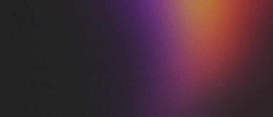 Purple pink blurred gradient on dark grainy background, glowing light spot, copy space