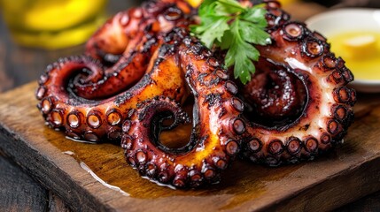 Grilled Octopus Tentacles with Char Marks
