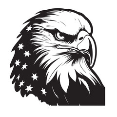 Vector seamless black and white pattern with birds.