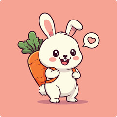 rabbit, cute bunny, kawaii bunny, adorable rabbit, cartoon bunny, bunny illustration, bunny with carrot, cute rabbit drawing, kawaii rabbit, bunny clipart, bunny vector, happy bunny, cartoon rabbit,