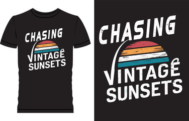 Vintage Sunset t shirt design