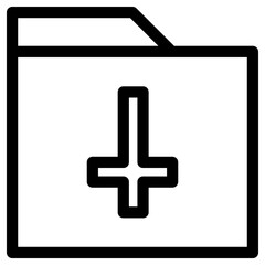 Obraz premium Anti Christ Folder Icon Outline Style. Simple Organize Symbol Vector Illustration.