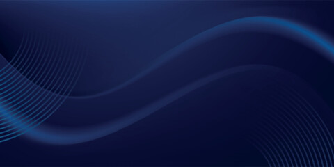 Abstract luxury glowing lines curved overlapping on dark blue background. Template premium award design. Vector illustration