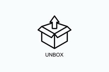 Unbox Vector Icon Or Logo Illustration