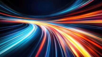 Beautiful abstract speed background with swift, flowing lines and bright streaks of color, capturing the essence of fast-paced racing