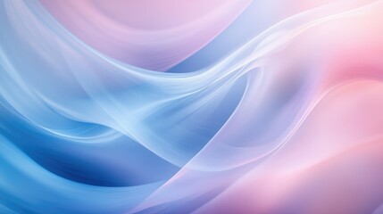 Fototapeta premium Stunning abstract background with flowing, smooth curves in soft blue and pink hues, creating a serene and relaxing atmosphere