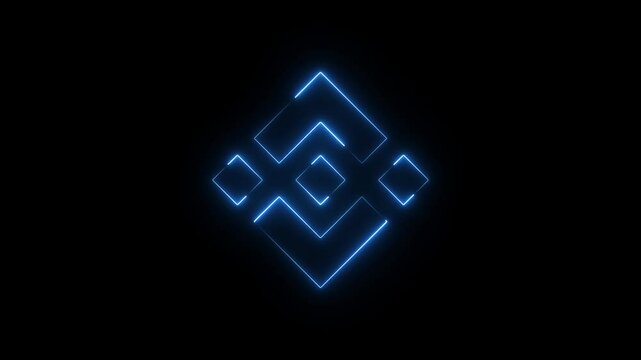 Beninese Coin BNB icon .banking Binance Coin and dollar icon black background 4K