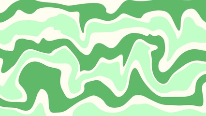 Aesthetic background green wave lines