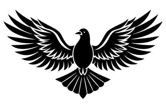 recommend clip art: beautiful white peace dove silhouette icon illustration