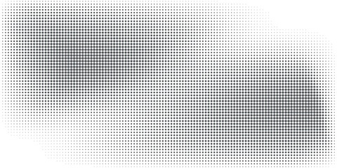 Abstract halftone wave dotted background. Futuristic twisted grunge pattern, dot, circles