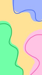 Colorful abstract liquid wave background in pastel colors