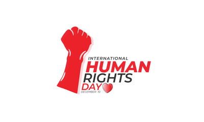 International Human Rights day. background, banner, card, poster, template. Vector illustration.
