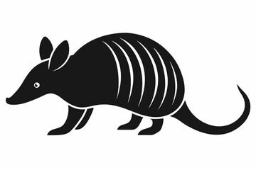 Armadillo vector, Black silhouette of a Armadillo, Armadillo icon
