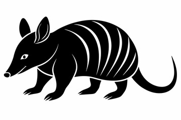 Armadillo vector, Black silhouette of a Armadillo, Armadillo icon
