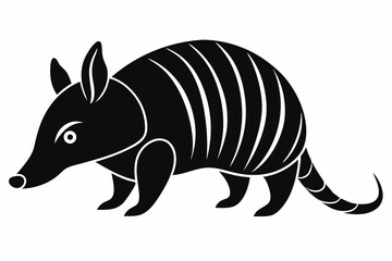 Armadillo vector, Black silhouette of a Armadillo, Armadillo icon
