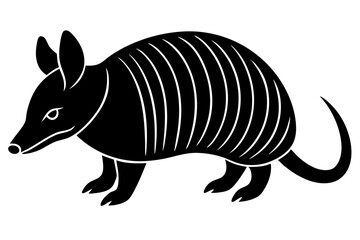 Armadillo vector, Black silhouette of a Armadillo, Armadillo icon
