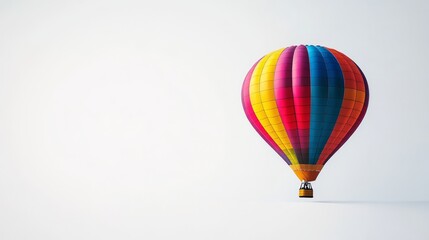 Obraz premium Vibrant Hot Air Balloon Soaring Through Serene Sky