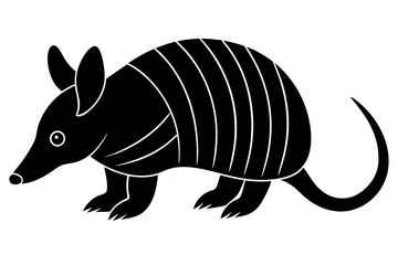 Armadillo vector, Black silhouette of a Armadillo, Armadillo icon
