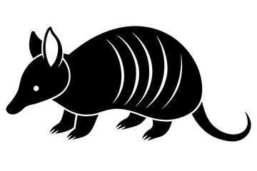 Armadillo vector, Black silhouette of a Armadillo, Armadillo icon
