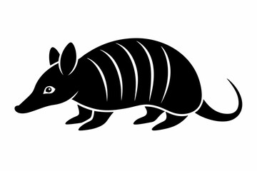 Armadillo vector, Black silhouette of a Armadillo, Armadillo icon
