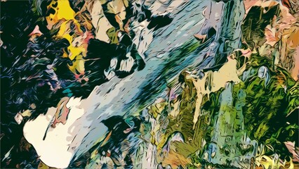 Fototapeta premium abstract background wallpaper. Modern motif visual art. Mixtures of oil paint. Trendy hand painting canvas. Wall decor and Wall art prints Idea. 3D Texture. Art object 