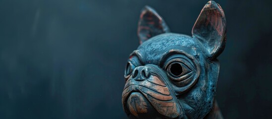 Obraz premium Image Of Dog Mask Dark Background