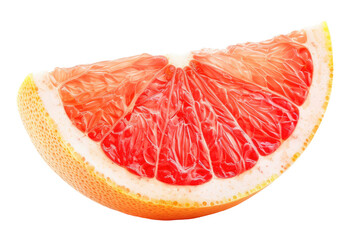 Slice of grapefruit isolated on transparent background