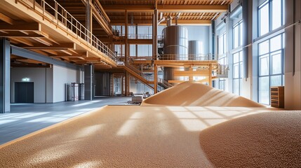 Fototapeta premium Advanced High-Efficiency Drying Systems for Grains: Ensuring Optimal Quality and Preventing Spoilage for International Export