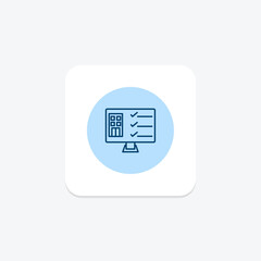 Hotel Reservation line icon , vector, pixel perfect, illustrator file