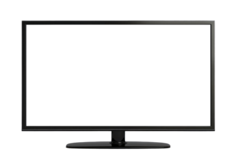 TV screen or computer monitor isolated on transparent background