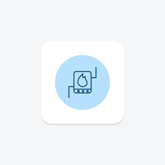 Hotel Heating line icon , vector, pixel perfect, illustrator file