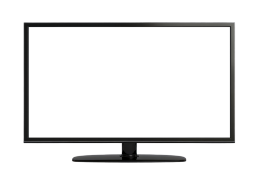 TV screen or computer monitor isolated on transparent background