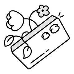 A sketchy style icon of flower app 

