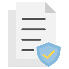 Obraz premium Insurance policy icon with color style