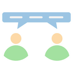 People feedback icon with color style